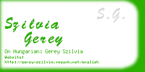 szilvia gerey business card